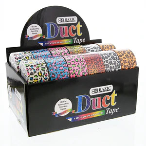 1.88" X 5 Yards Leopard Series Duct Tape Sold in 36 Units