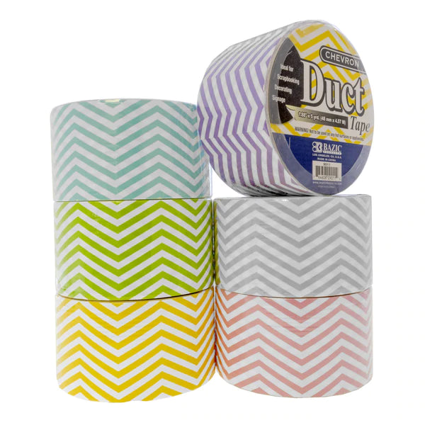 1.88" X 5 Yards Chevron Series Duct Tape Sold in 36 Units