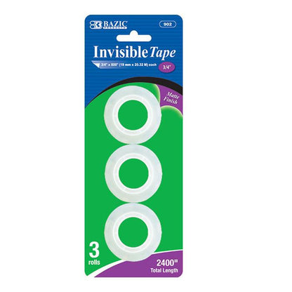 BAZIC 3/4" X 800" Invisible Tape Refill (3/Pack) Sold in 24 Units