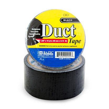 BAZIC 1.88" X 10 Yards Black Duct Tape Sold in 36 Units