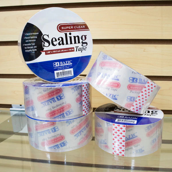 BAZIC 1.88" X 109.3 Yards Clear Packing Tape Sold in 36 Units