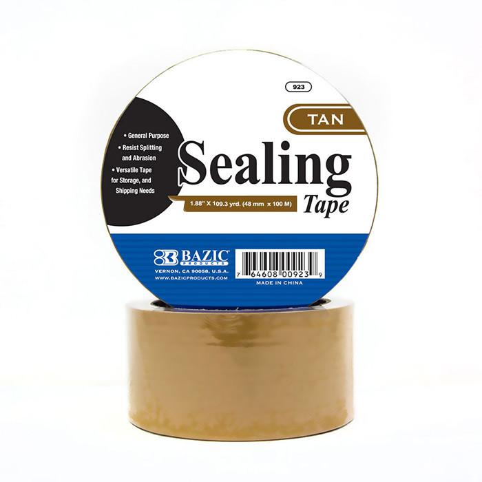 BAZIC 1.88" X 109.3 Yards Tan Packing Tape Sold in 36 Units
