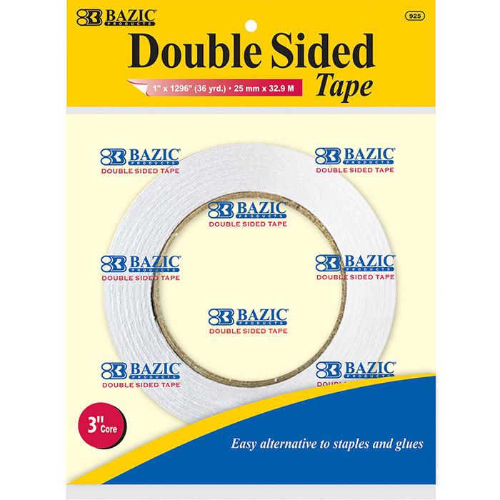 BAZIC 1" X 36 Yard (1296") Double Sided Tape Sold in 24 Units
