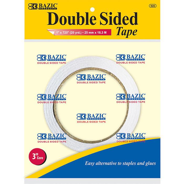 BAZIC 1" X 20 Yard (720") Double Sided Tape Sold in 24 Units