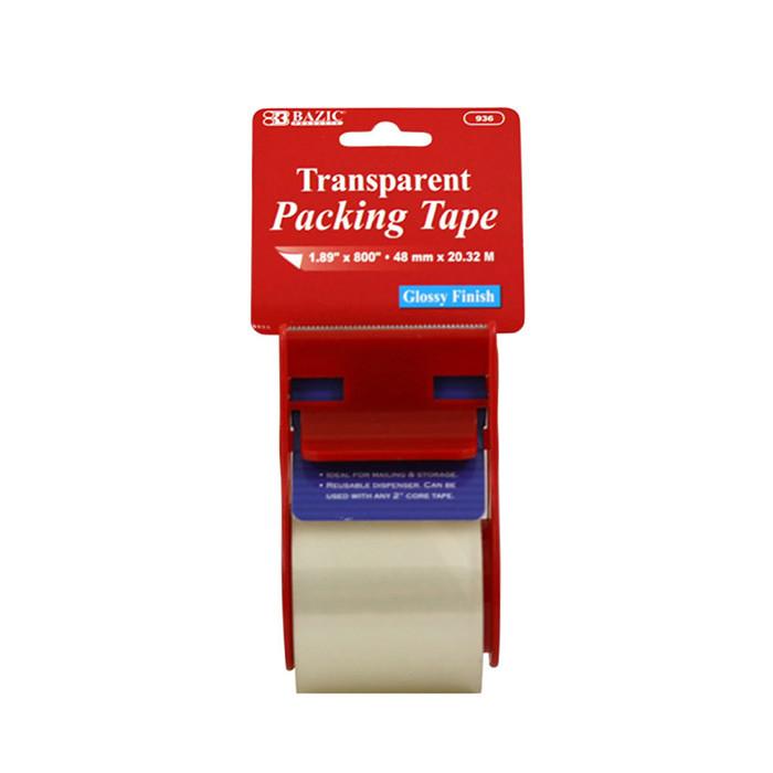 BAZIC 1.88" X 800" Clear Packing Tape w/ Dispenser Sold in 24 Units