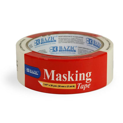 BAZIC 1.41" X 1080" (30 Yards) General Purpose Masking Tape Sold in 36 Units