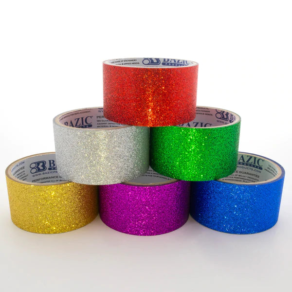 1.88" X 3 Yards Glitter Tape Sold in 36 Units