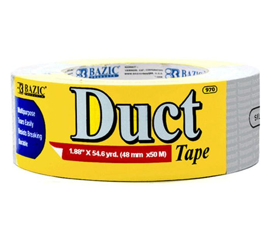 BAZIC 1.88" X 60 Yards Silver Duct Tape Sold in 12 Units