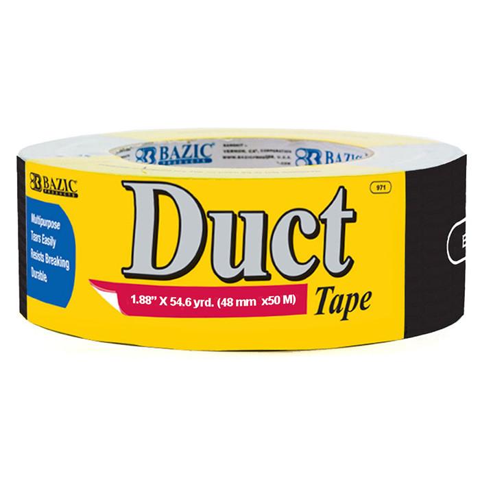 BAZIC 1.88" X 60 Yards Black Duct Tape Sold in 12 Units