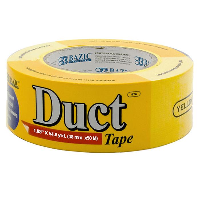 BAZIC 1.88" X 60 Yards Yellow Duct Tape Sold in 12 Units