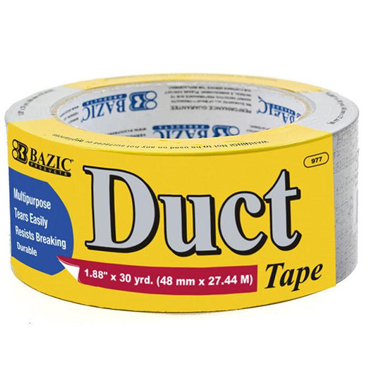 BAZIC 1.88" X 30 Yards Silver Duct Tape Sold in 24 Units