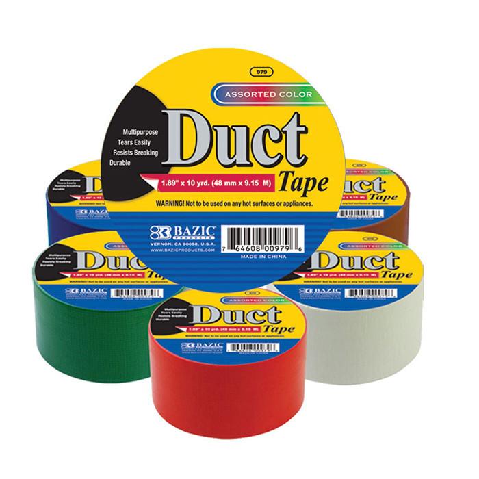 BAZIC 1.88" X 10 Yard Assorted Colored Duct Tape Sold in 36 Units