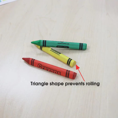 BAZIC 8 Color Premium Quality Super Jumbo Triangle Crayons Sold in 24 Units