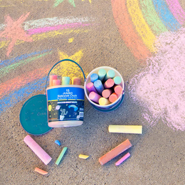 BAZIC Jumbo Assorted Color Chalk (15/Bucket) Sold in 24 Units