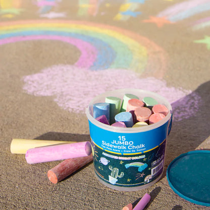 BAZIC Jumbo Assorted Color Chalk (15/Bucket) Sold in 24 Units