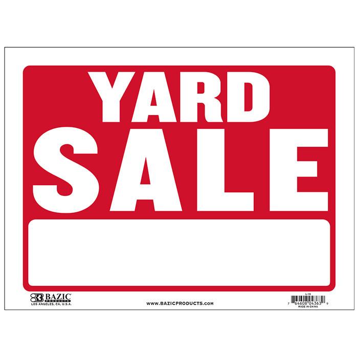 BAZIC 9" X 12" Yard Sale Sign Sold in 24 Units