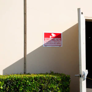 9" X 12" Security Notice Sign Sold in 24 Units