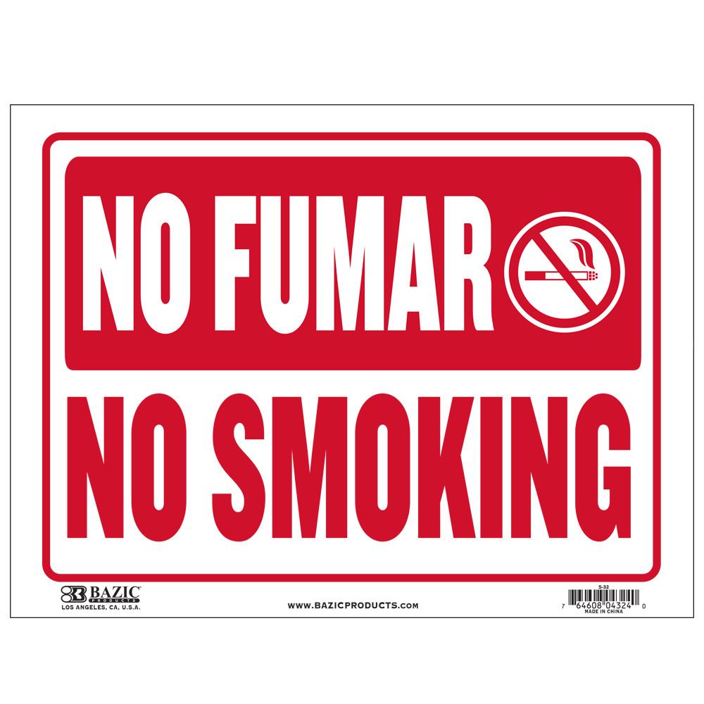 9" X 12" No Fumar Sign Sold in 24 Units