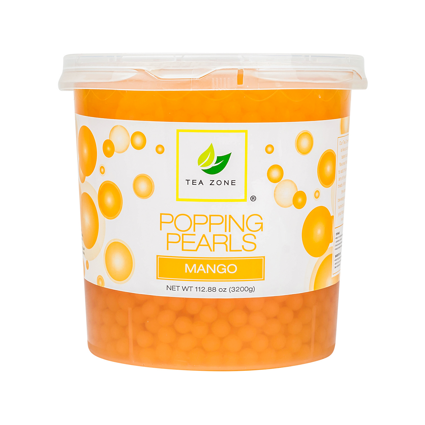 Tea Zone Mango Popping Pearls (7 lbs) Case of 4