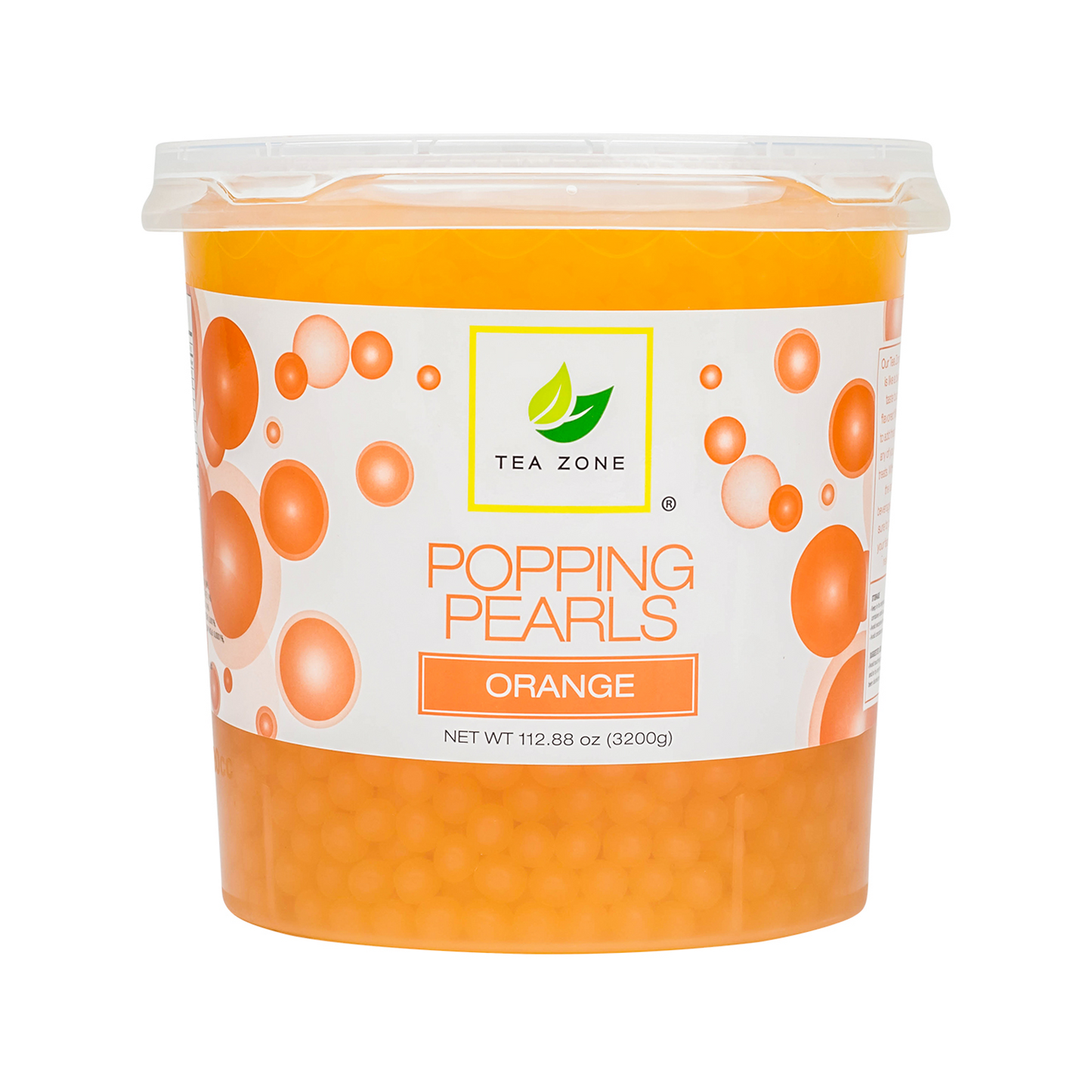 Tea Zone Orange Popping Pearls (7 lbs) CASE OF 4