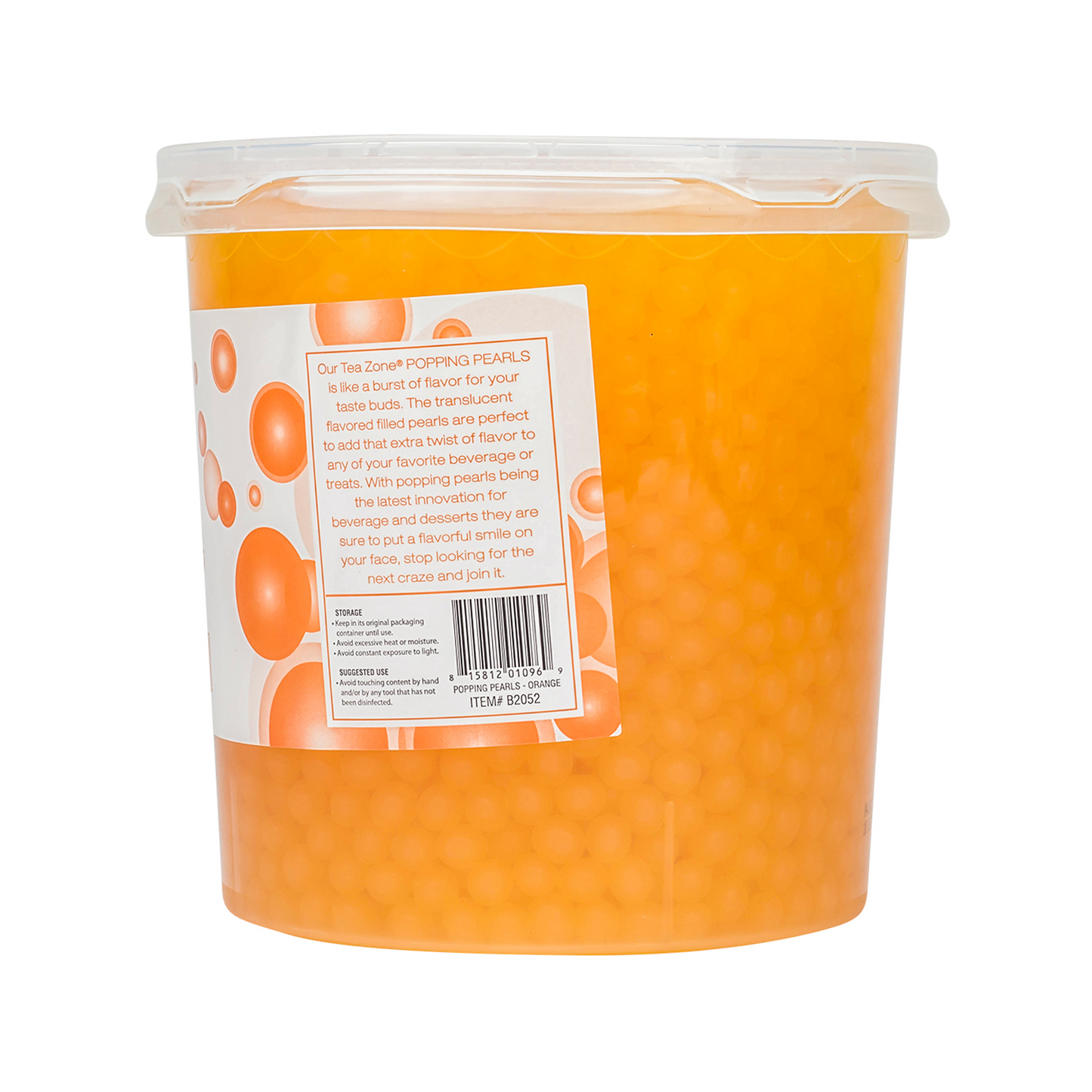 Tea Zone Orange Popping Pearls (7 lbs) CASE OF 4