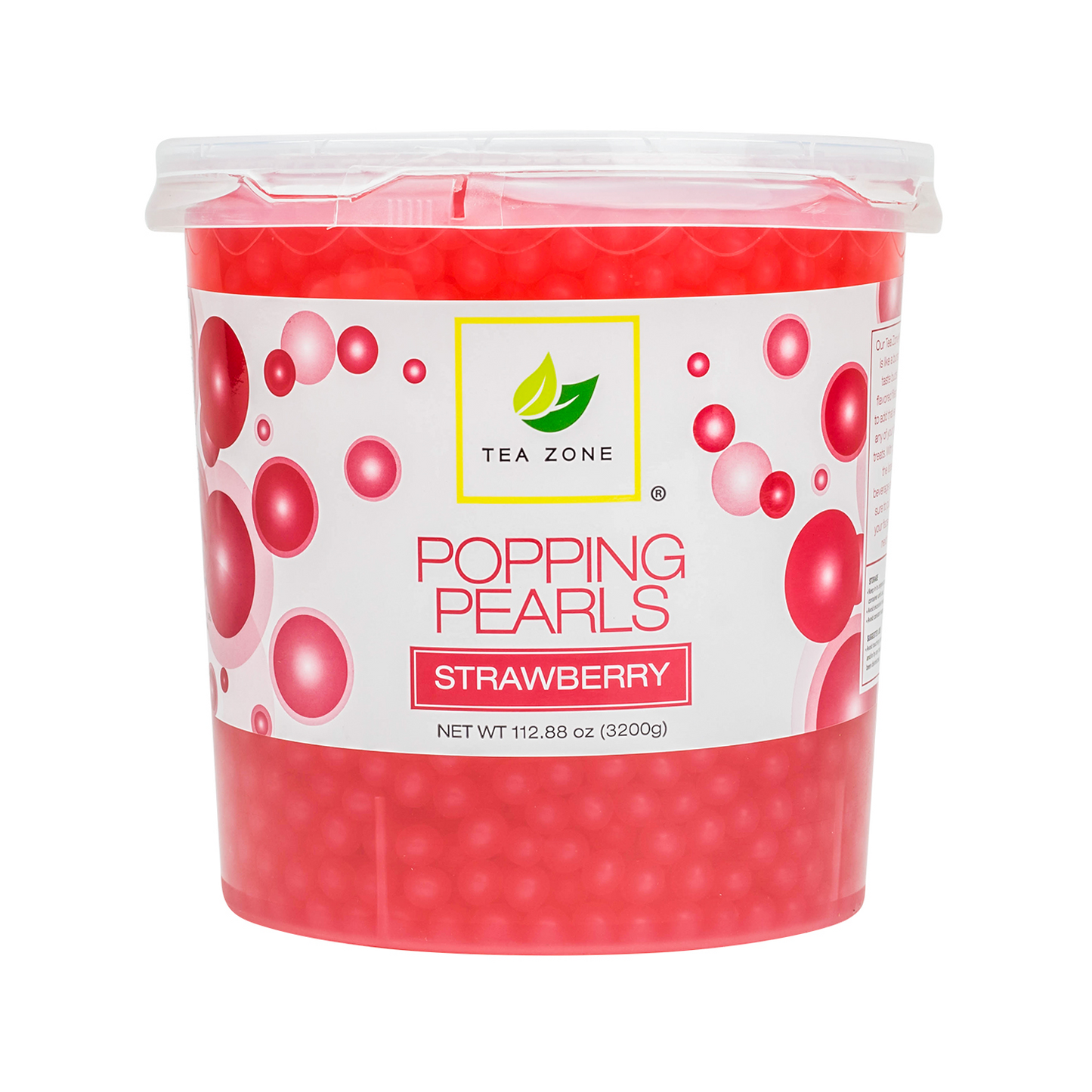 Tea Zone Strawberry Popping Pearls (7 lbs) Case Of 4