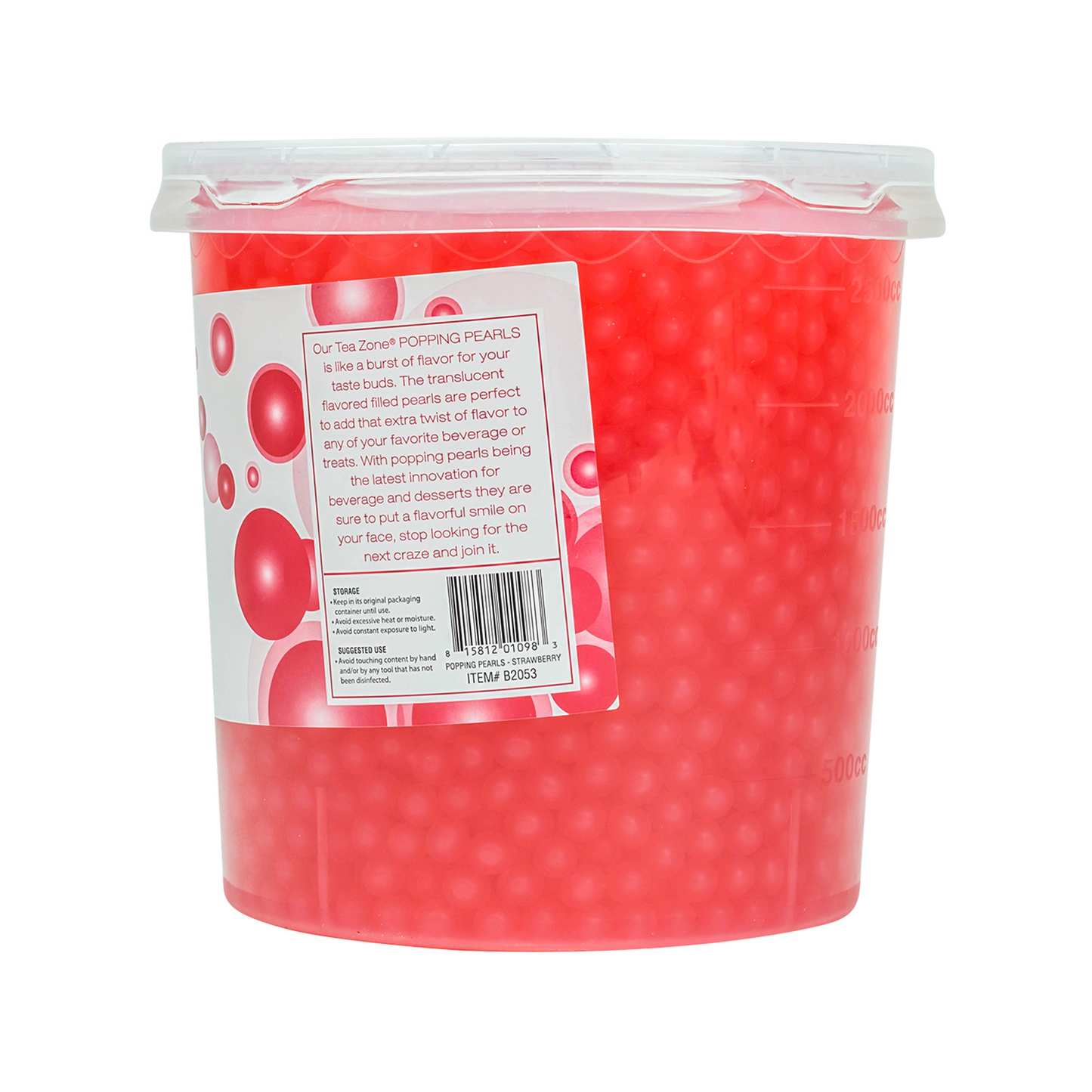 Tea Zone Strawberry Popping Pearls (7 lbs) Case Of 4