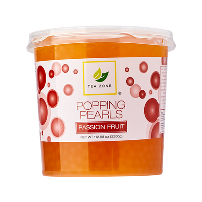 Tea Zone Passion Fruit Popping Pearls (7 lbs) Case of 4