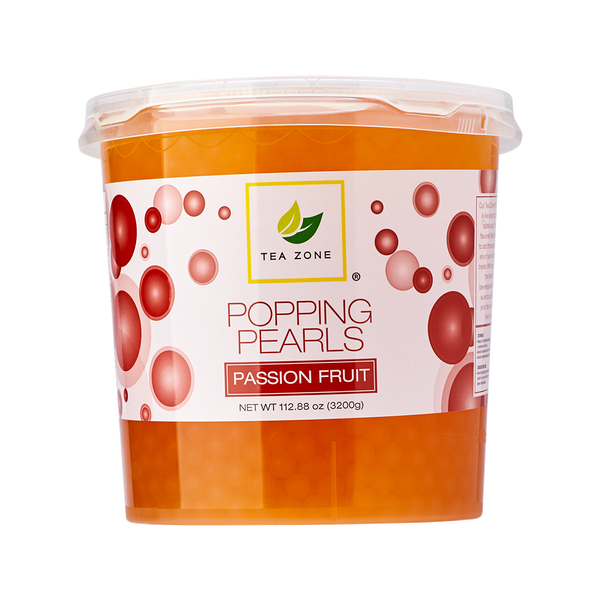 Tea Zone Passion Fruit Popping Pearls (7 lbs) Case of 4