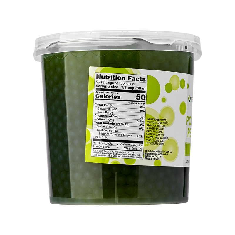 Tea Zone Kiwi Popping Pearls (7 lbs) Case of 4
