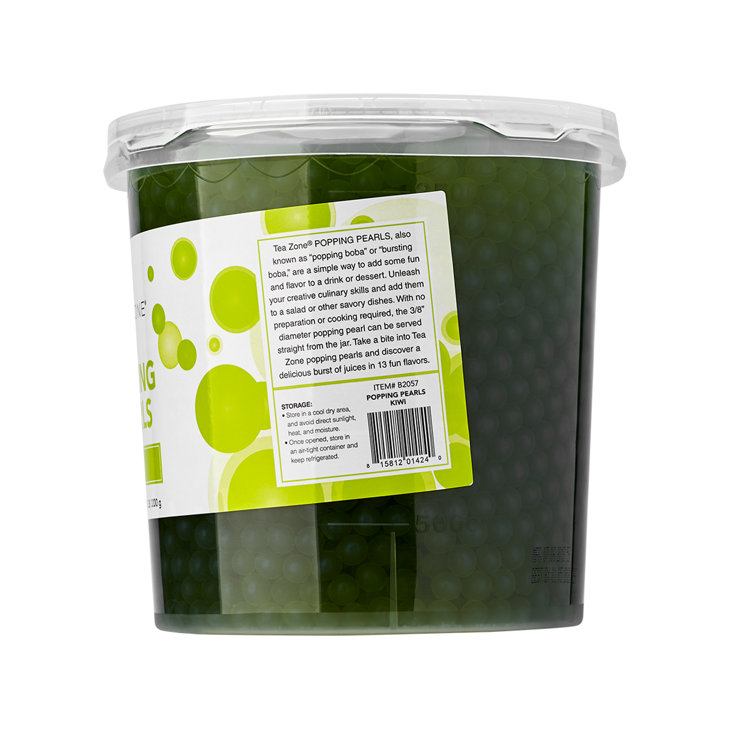 Tea Zone Kiwi Popping Pearls (7 lbs) Case of 4