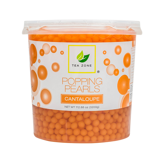 Tea Zone Cantaloupe Popping Pearls (7 lbs), B2058 Case of 4