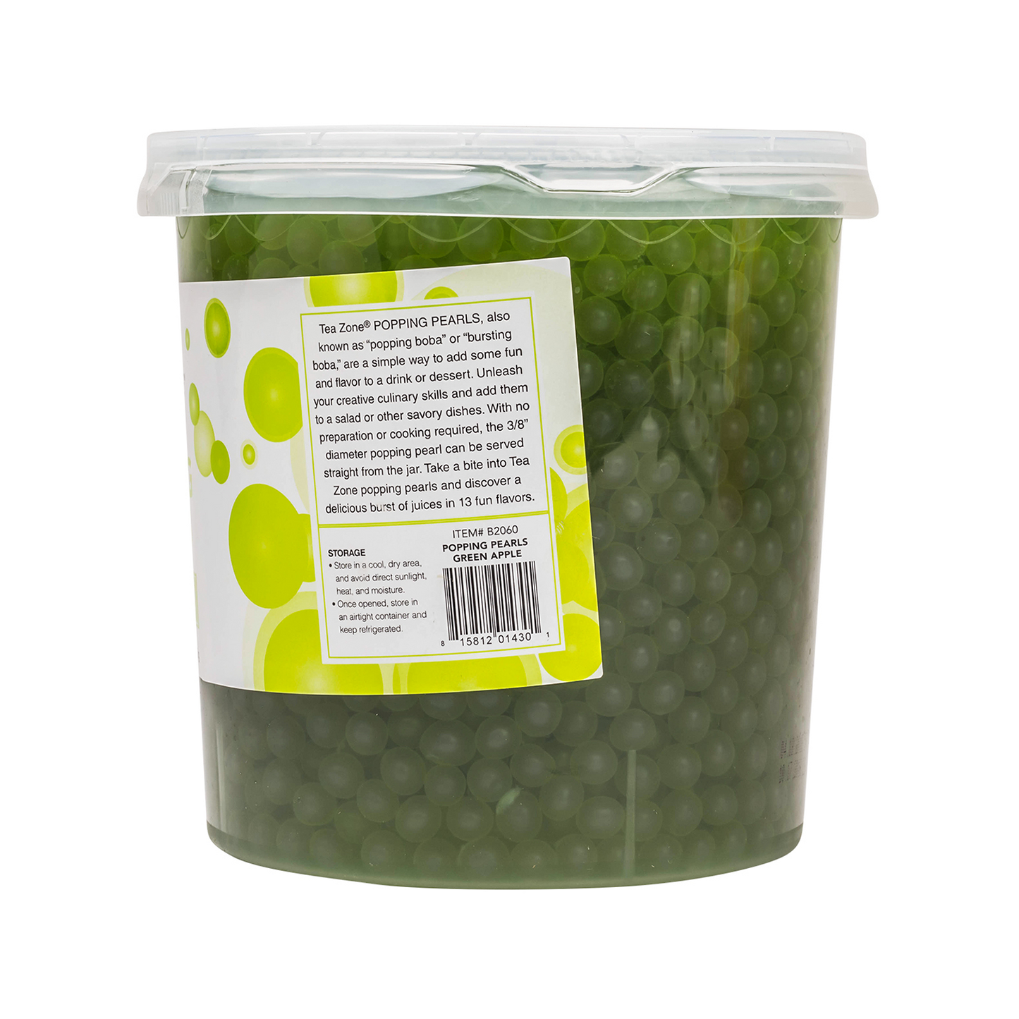 Tea Zone Green Apple Popping Pearls (7 lbs) Case of 4 B2060