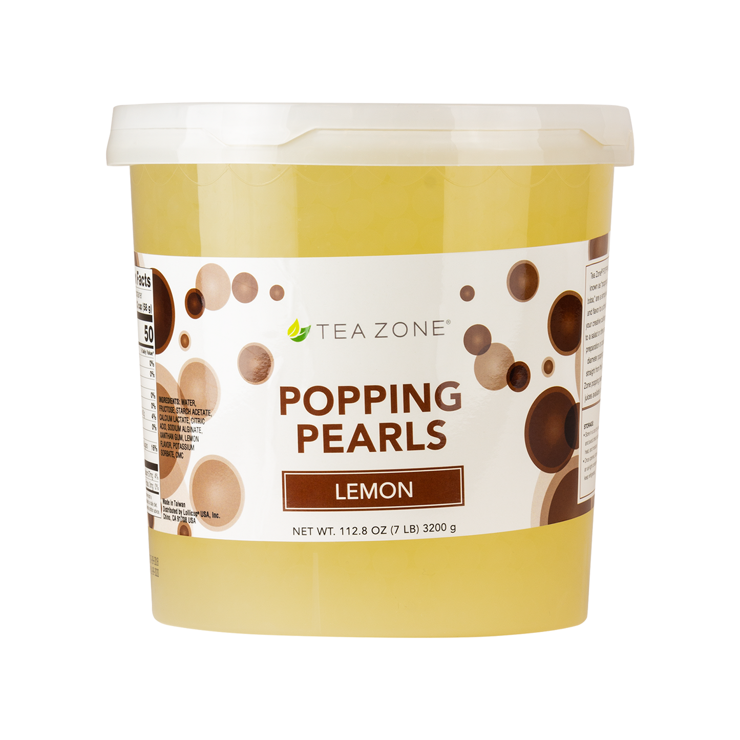 Tea Zone Lemon Popping Pearls (7 lbs) Case of 4 B2064