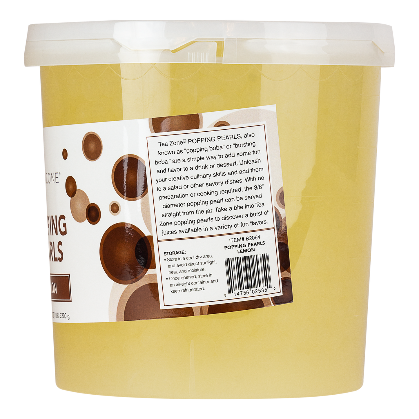 Tea Zone Lemon Popping Pearls (7 lbs) Case of 4 B2064