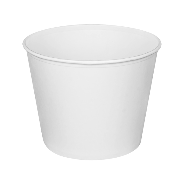 Karat 130oz Paper Food Buckets with Paper Lids (215mm) - 125 ct