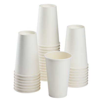 Karat 16oz Paper Hot Cups - White (90mm) - 1,000 ct