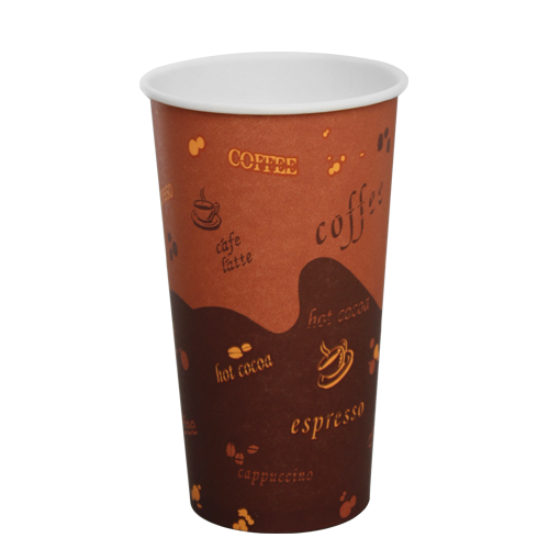 Karat 20oz Paper Hot Cups - Coffee (90mm) - 600 ct