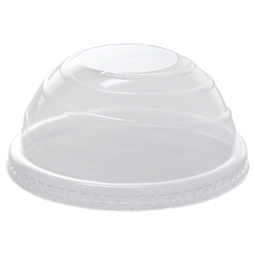 Karat 90mm PET Plastic Dome Lids - No Hole - 1,000 ct