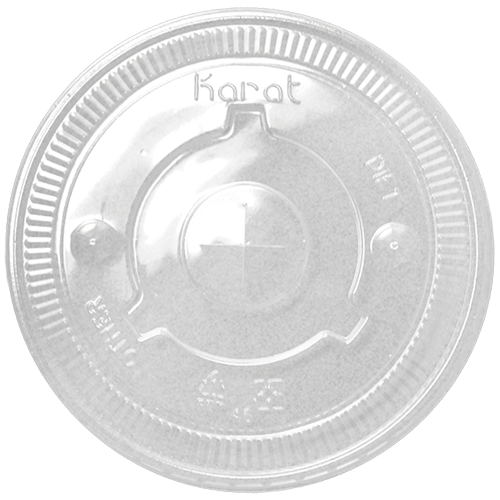Karat 104.5mm PET Plastic Flat Lids - 600 ct