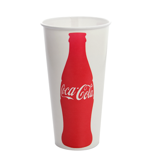 Karat 22oz Paper Cold Cups - Coca Cola (90mm) - 1,000 ct