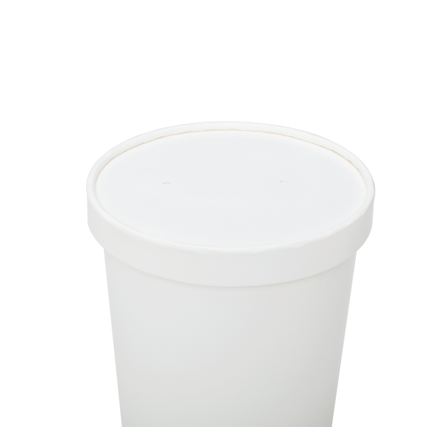 Karat Paper lid for 32 oz Gourmet Paper Cold/Hot Food Containers - 500 ct