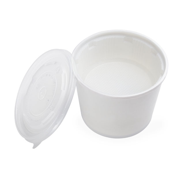 Paper Food Containers - 24oz Food Containers - White (142mm) - 600 ct, Coffee Shop Supplies, Carry Out Containers