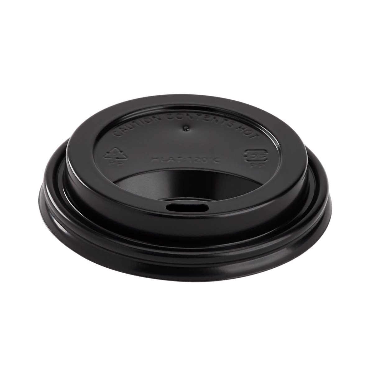 Karat 8oz Sipper Dome Lids - Black (80mm) - 1,000 ct