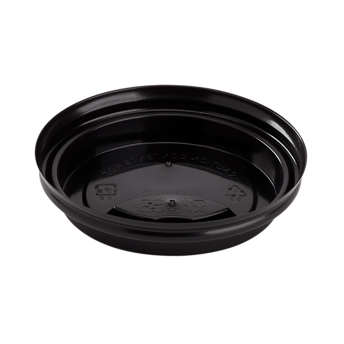 Karat 8oz Sipper Dome Lids - Black (80mm) - 1,000 ct