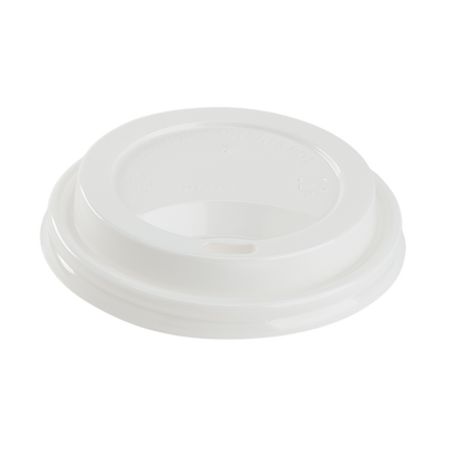 Karat PP Sipper Dome Lid for 8 oz Paper Hot Cup (White) - 1,000 ct