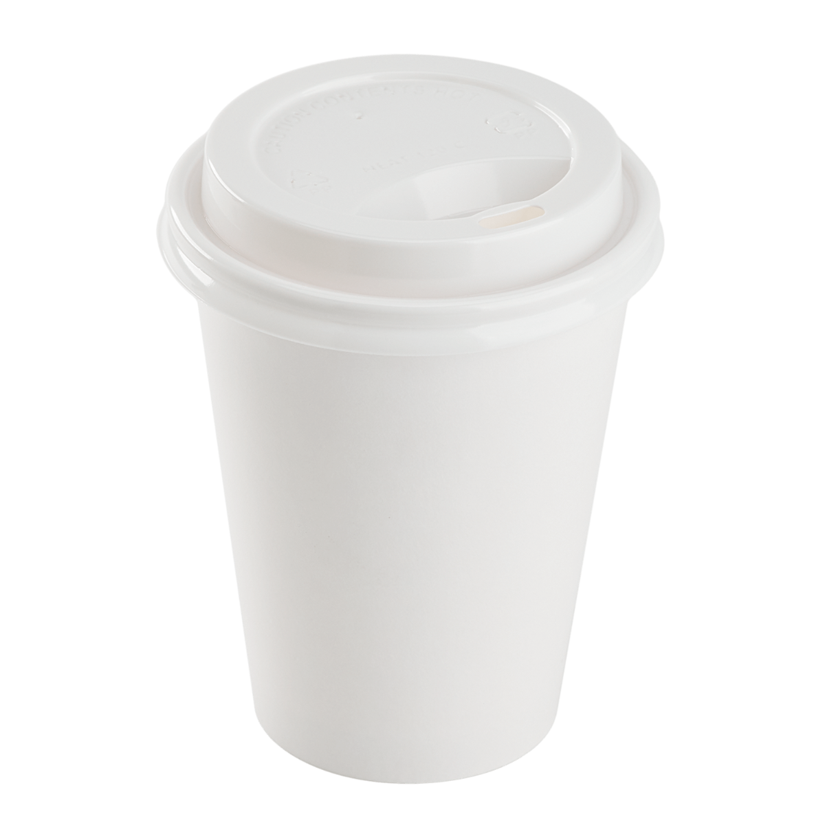 Karat PP Sipper Dome Lid for 8 oz Paper Hot Cup (White) - 1,000 ct