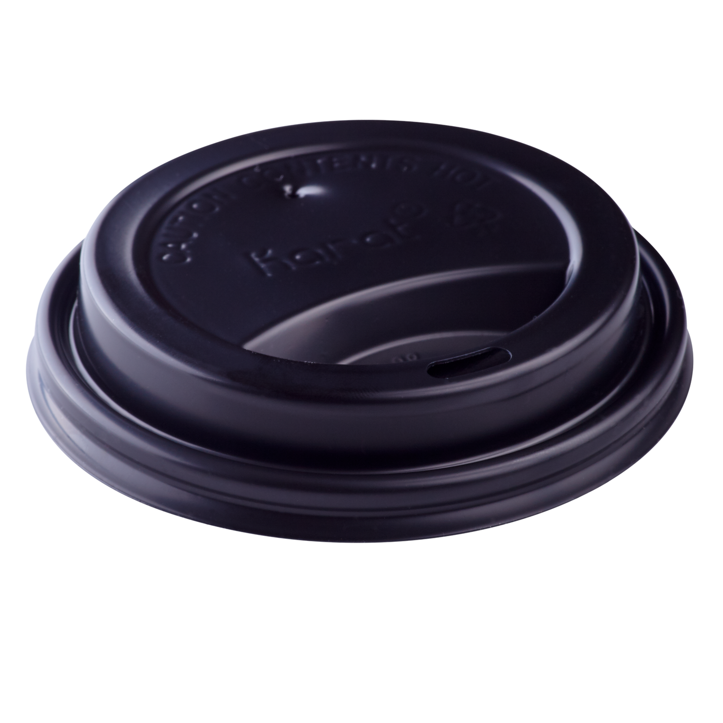 Karat 10-24oz Sipper Dome Lids - Black (90mm) - 1,000 ct