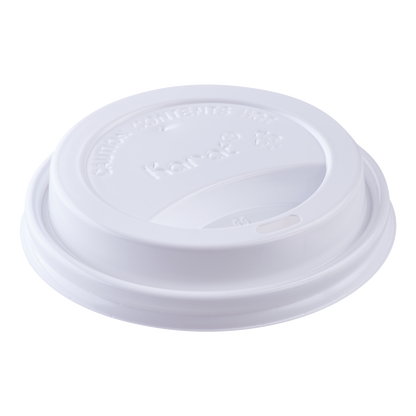 Karat 10-24oz Sipper Dome Lids - White (90mm) - 1,000 ct