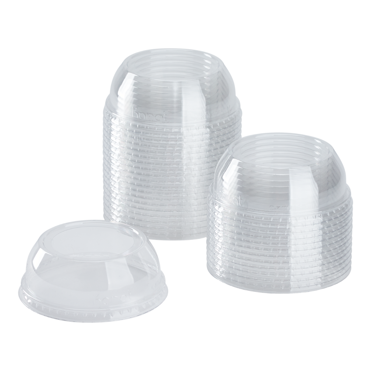 Karat 98mm PET Plastic Dome Lids - Wide Opening - 1,000 ct